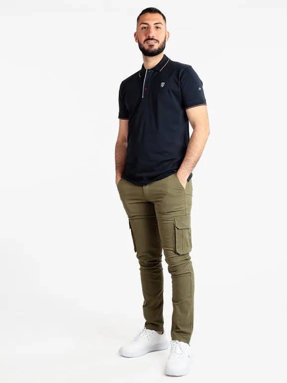 Coveri Collection Pantalón de algodón modelo cargo para hombre