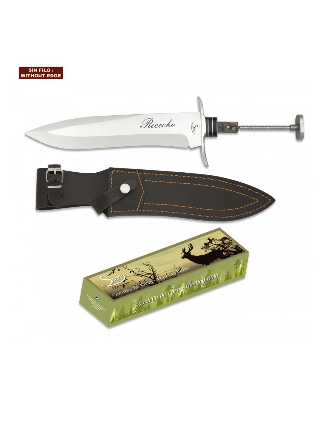 Cuchillo Rececho espiga (37 cm.)