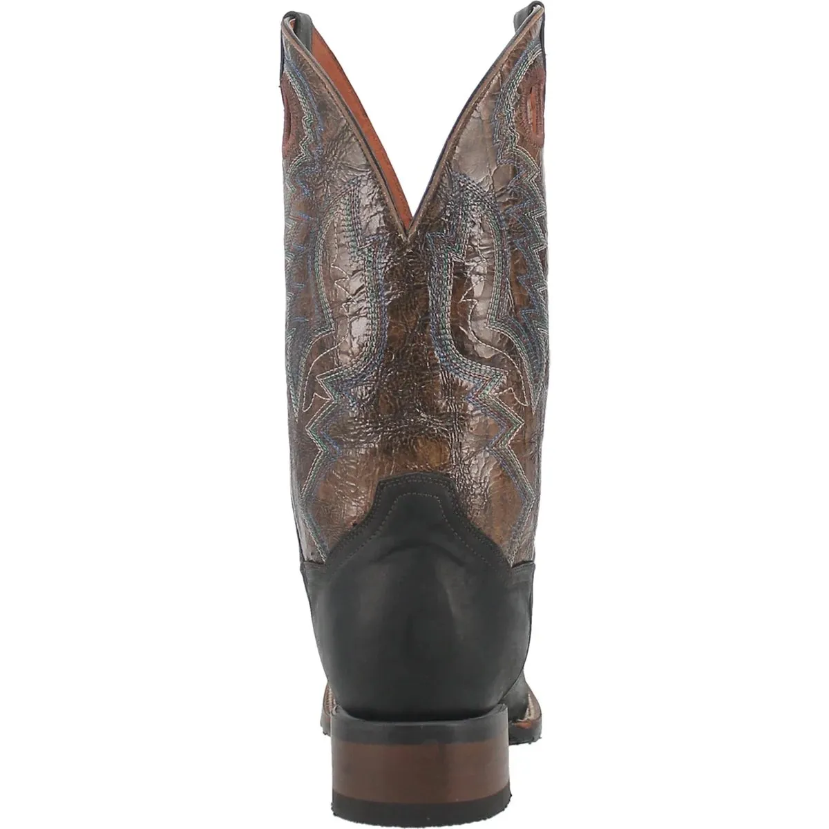 DAN POST MEN'S DEUCE GENUINE LEATHER SQUARE TOE BOOTS  BLACK