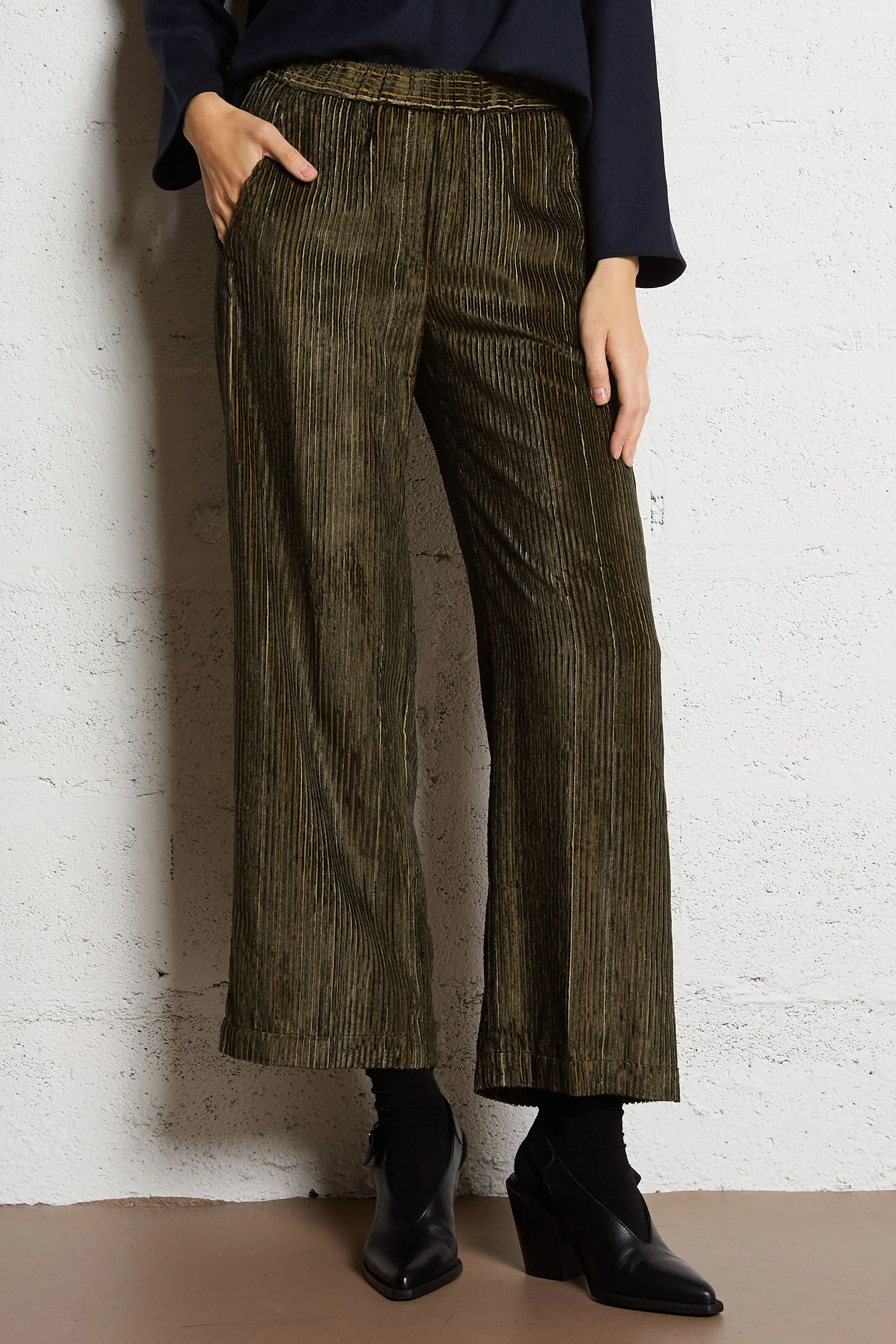 DIEGA PANTERO  PANTALóN CHINO RECTO DE PANA EN CAQUI
