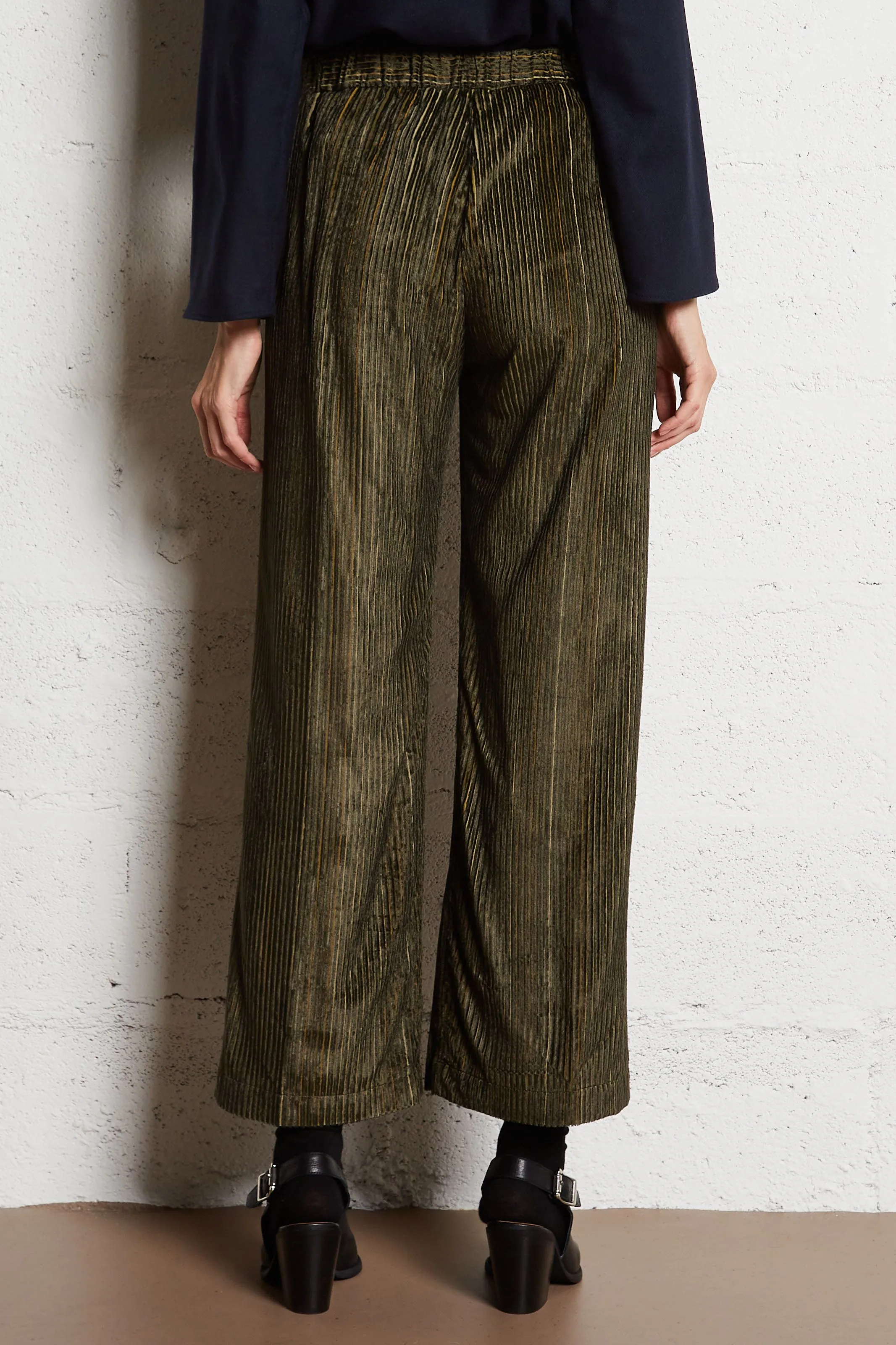 DIEGA PANTERO  PANTALóN CHINO RECTO DE PANA EN CAQUI