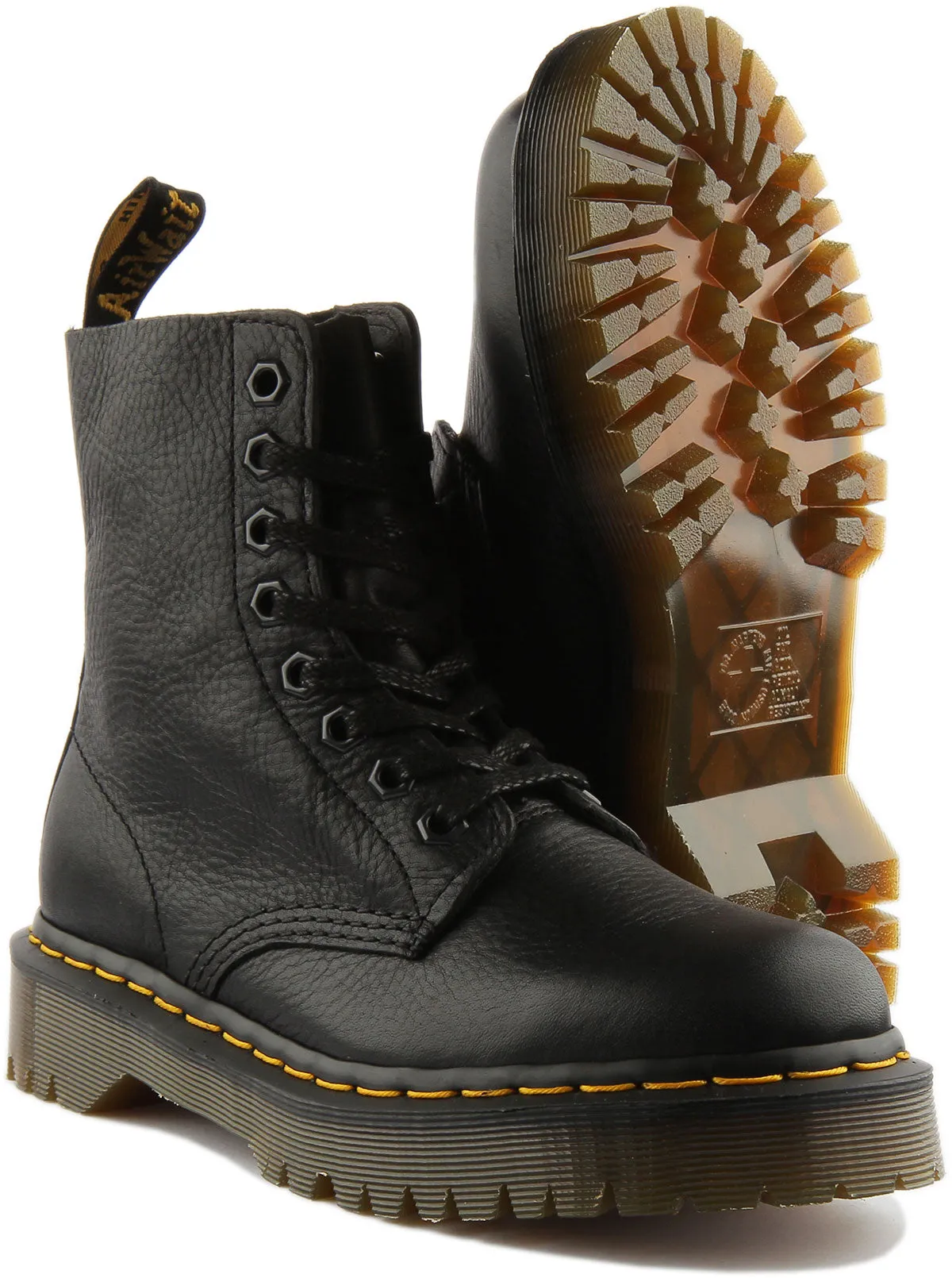Dr Martens 1460 Pascal Bex Botín de piel con 8 ojales para mujer en negro