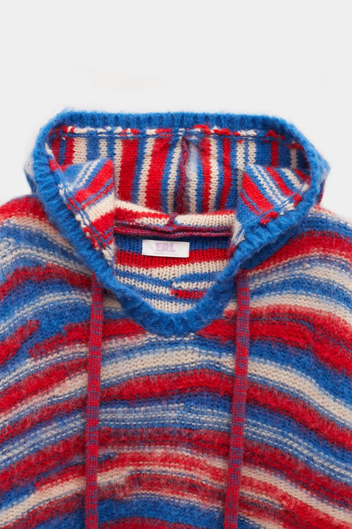 ERL RED BLUE OVERSIZED HOODIE SWEATER