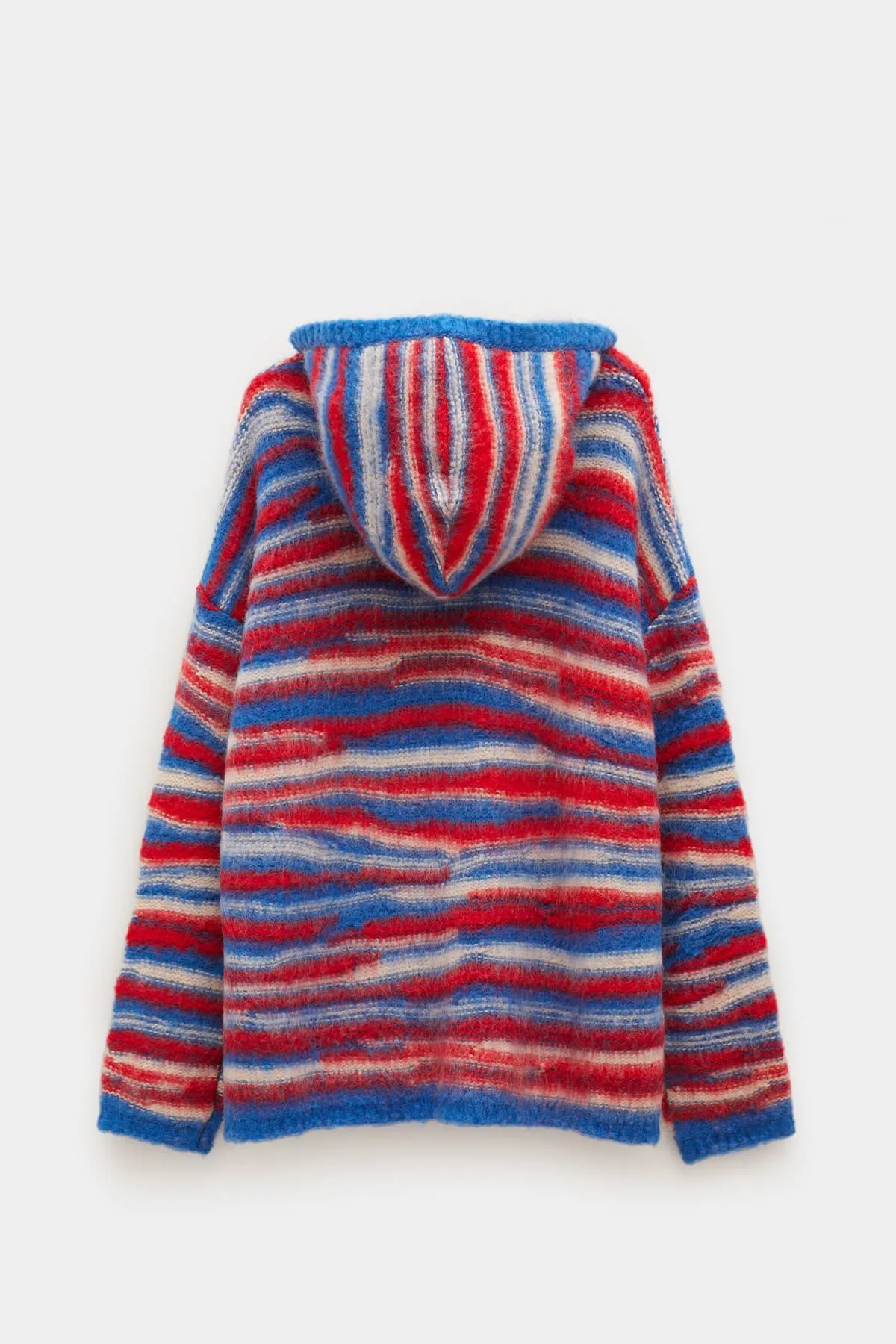 ERL RED BLUE OVERSIZED HOODIE SWEATER