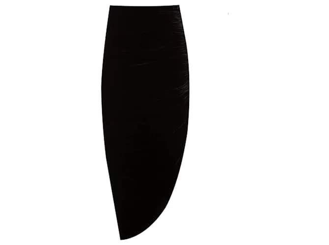 Falda de terciopelo negro Veronica Beard Herst 