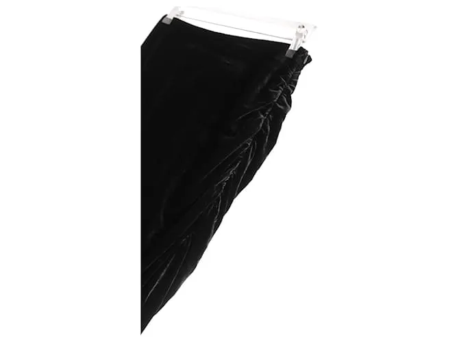 Falda de terciopelo negro Veronica Beard Herst 
