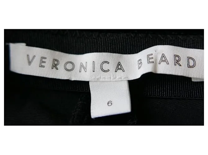 Falda de terciopelo negro Veronica Beard Herst 