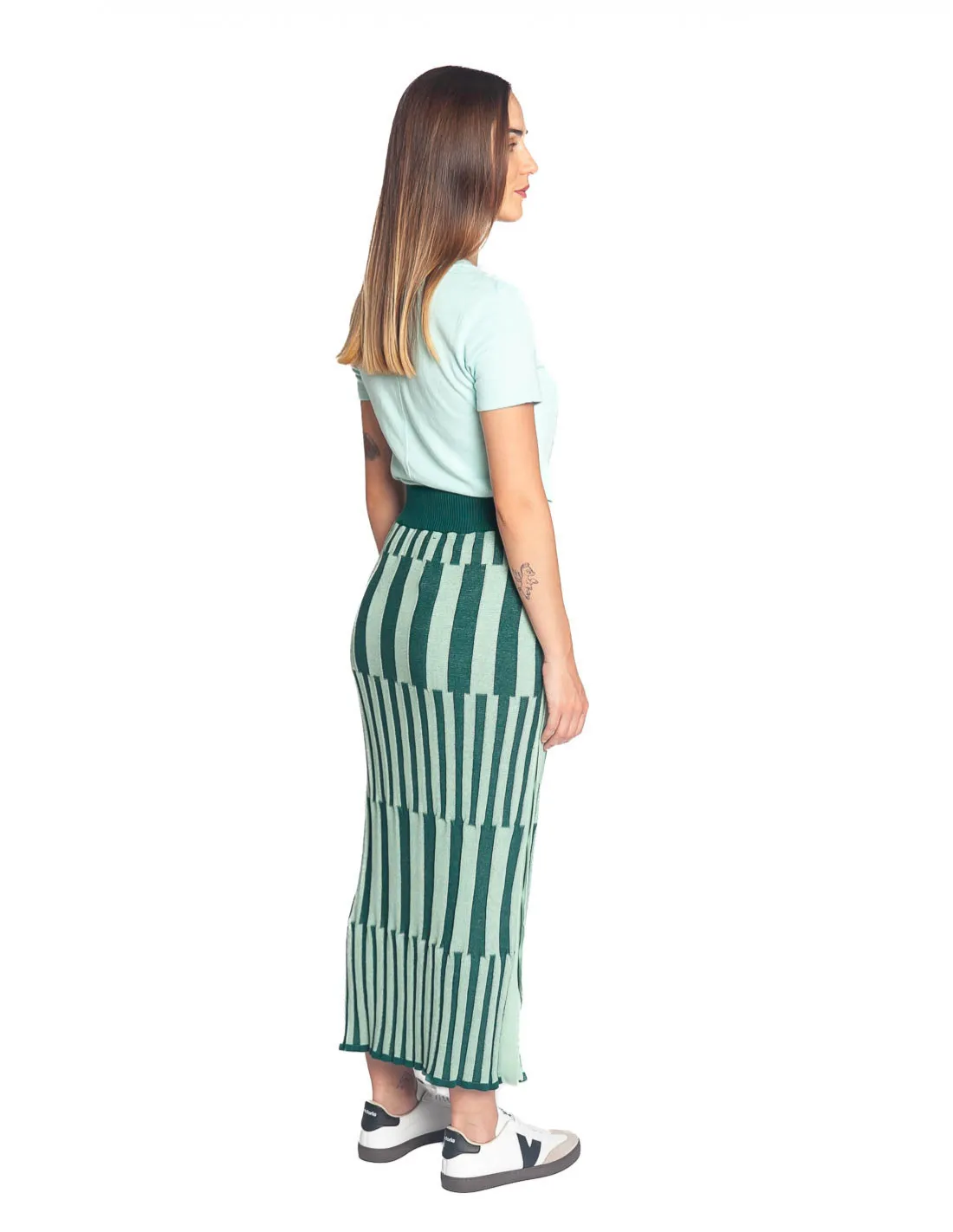 FALDA PUNTO VERDE BOTONES APALA SKFK