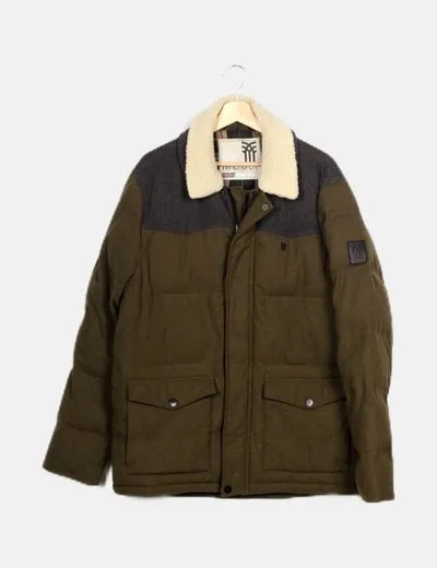 Fenchurch Chaqueta verde acolchada combinada