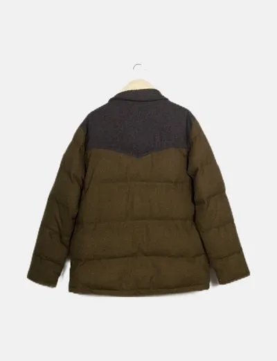 Fenchurch Chaqueta verde acolchada combinada