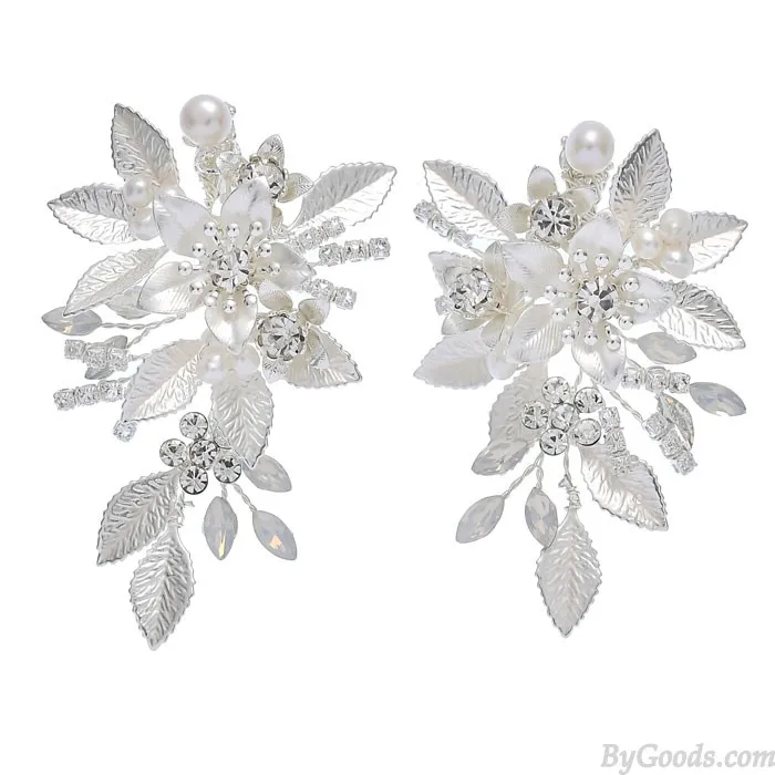 Fresh Bridal Crystal Hair Accessories Flower Pearl Wedding Hair Band Hairpin Accessories 