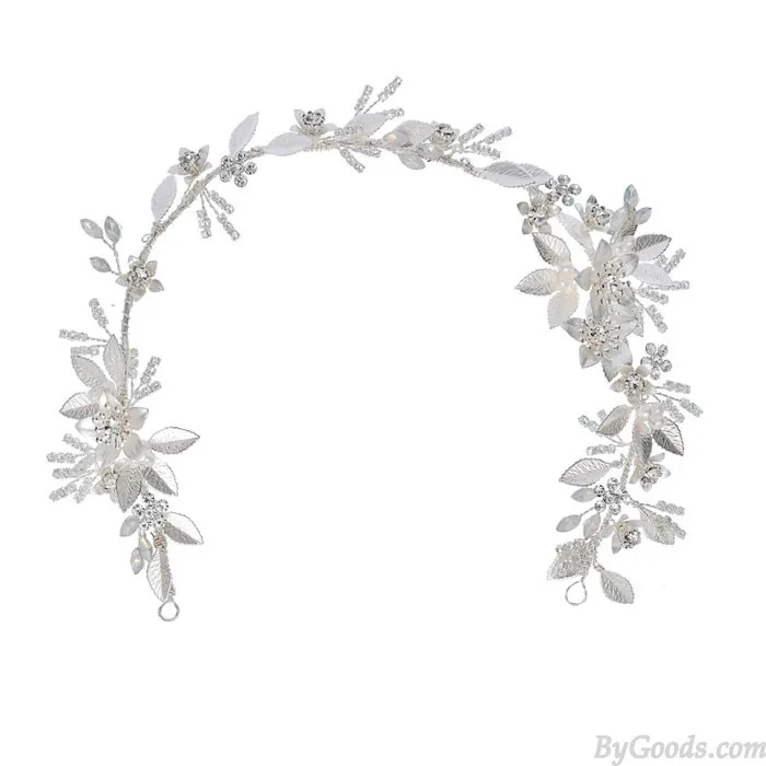 Fresh Bridal Crystal Hair Accessories Flower Pearl Wedding Hair Band Hairpin Accessories 