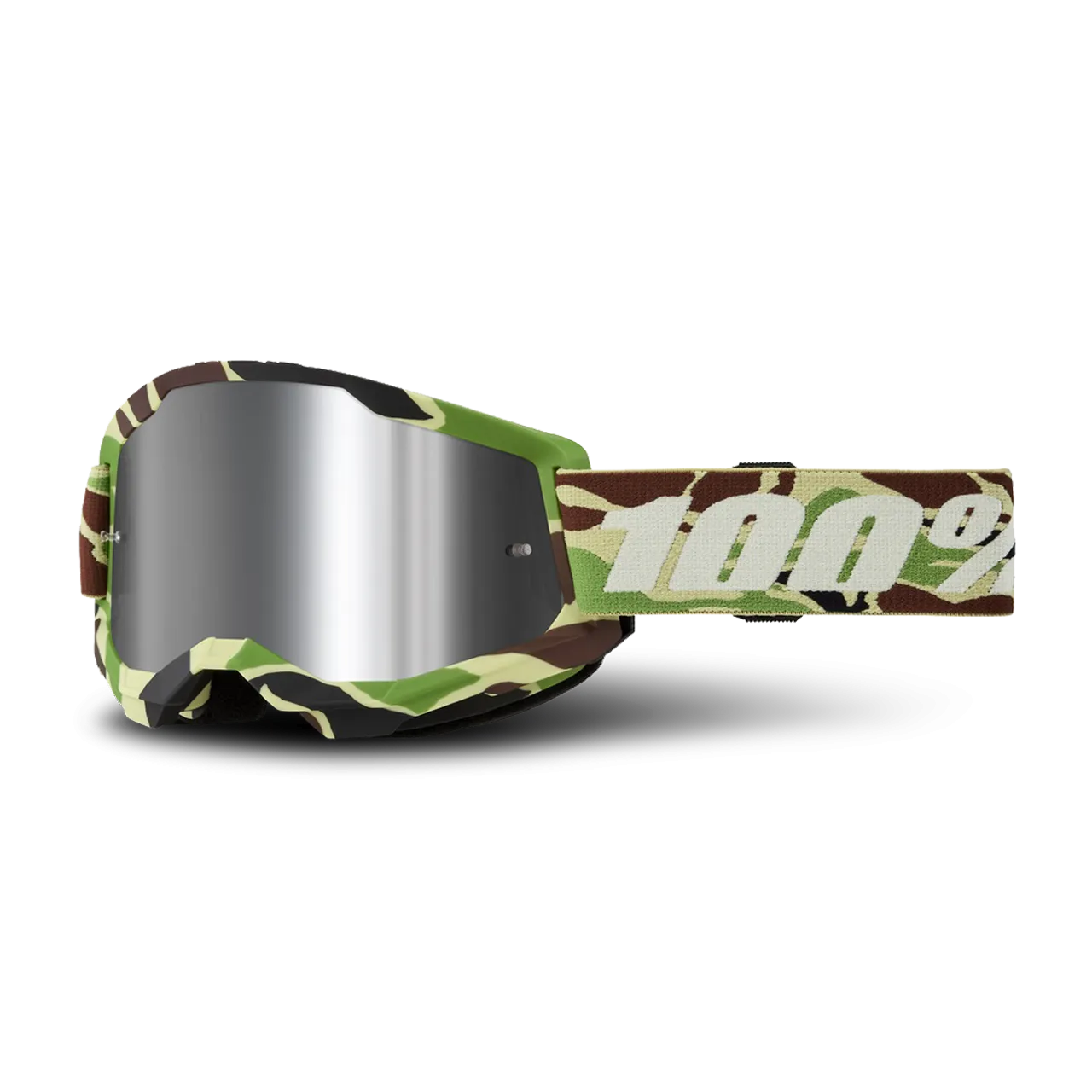 GAFAS DE CROSS 100% STRATA 2 CAMUFLAJEPLATEADO 