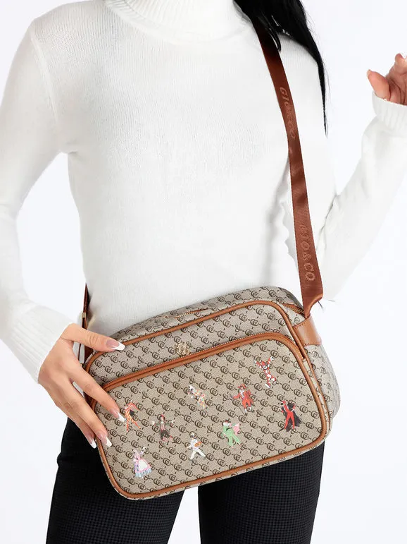 Gio&Co Bolso bandolera con estampados