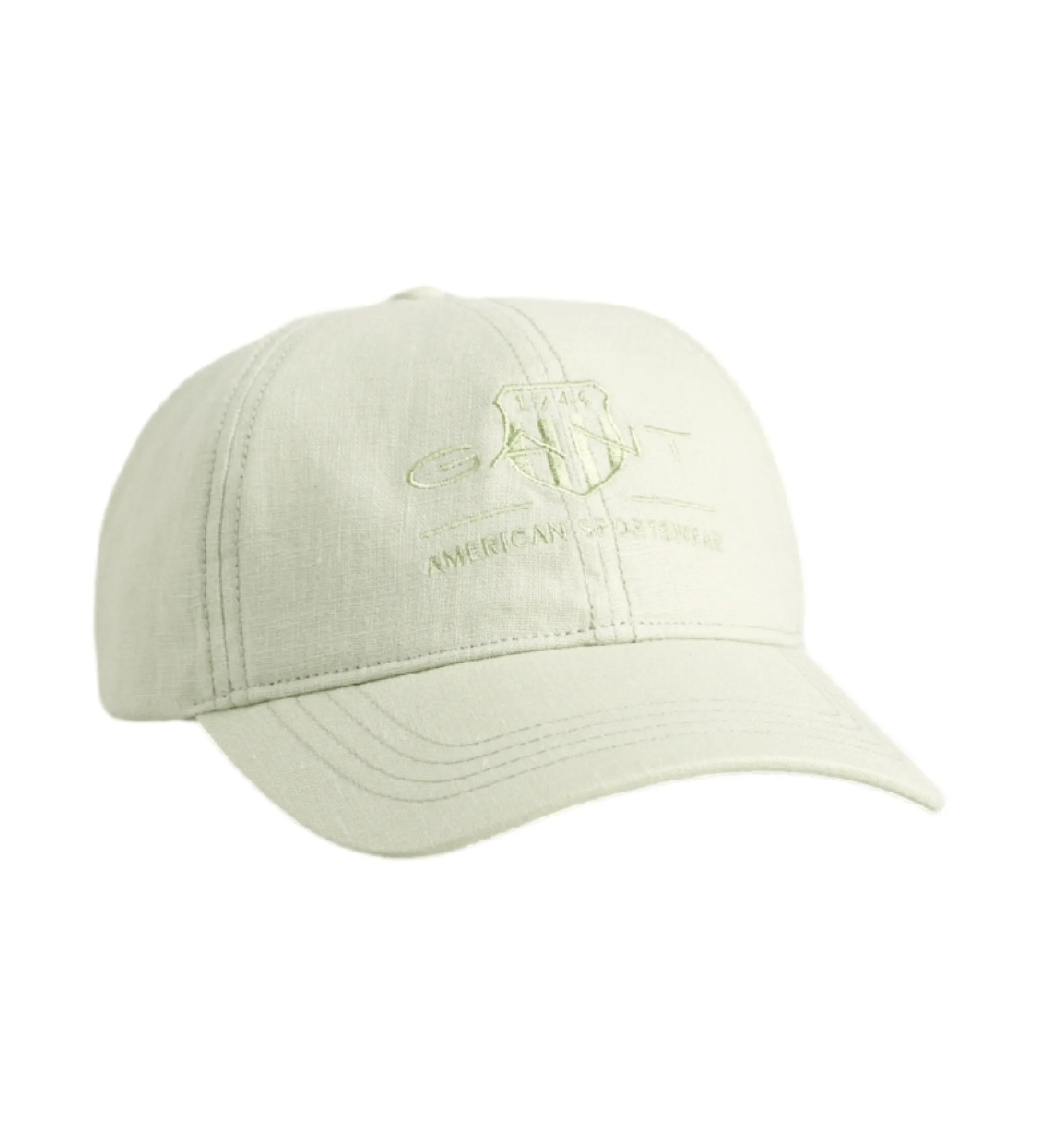 Gorra de lino Tonal Archive Shield blanco