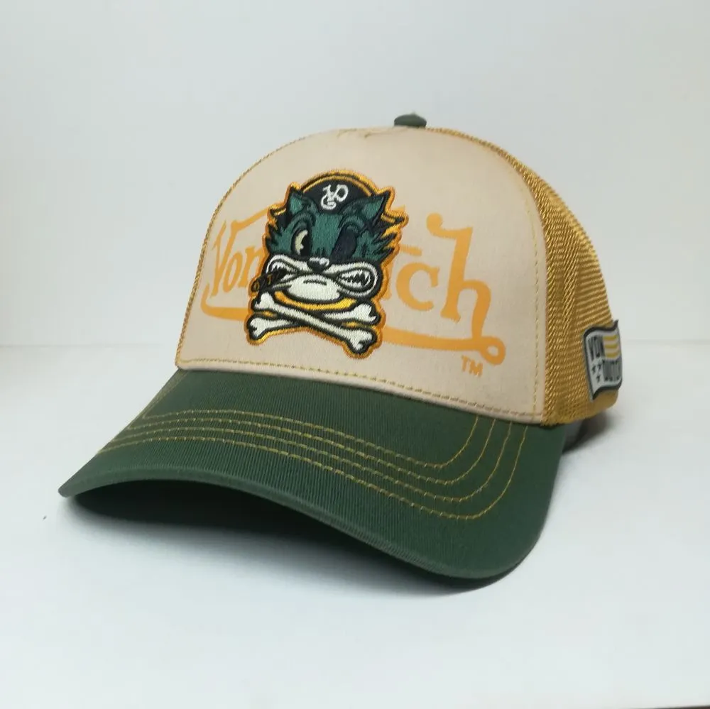 Gorra von dutch amarilla parche pir trucker cap