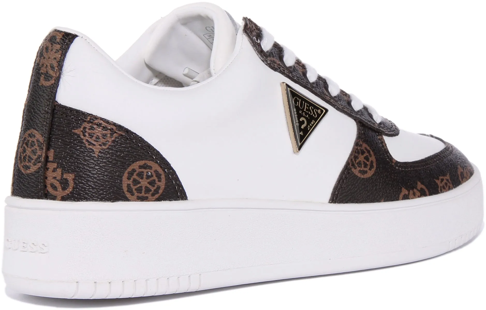 Guess Sidny Zapatillas de deporte con cordones inspiradas en el baloncesto para mujer en negro