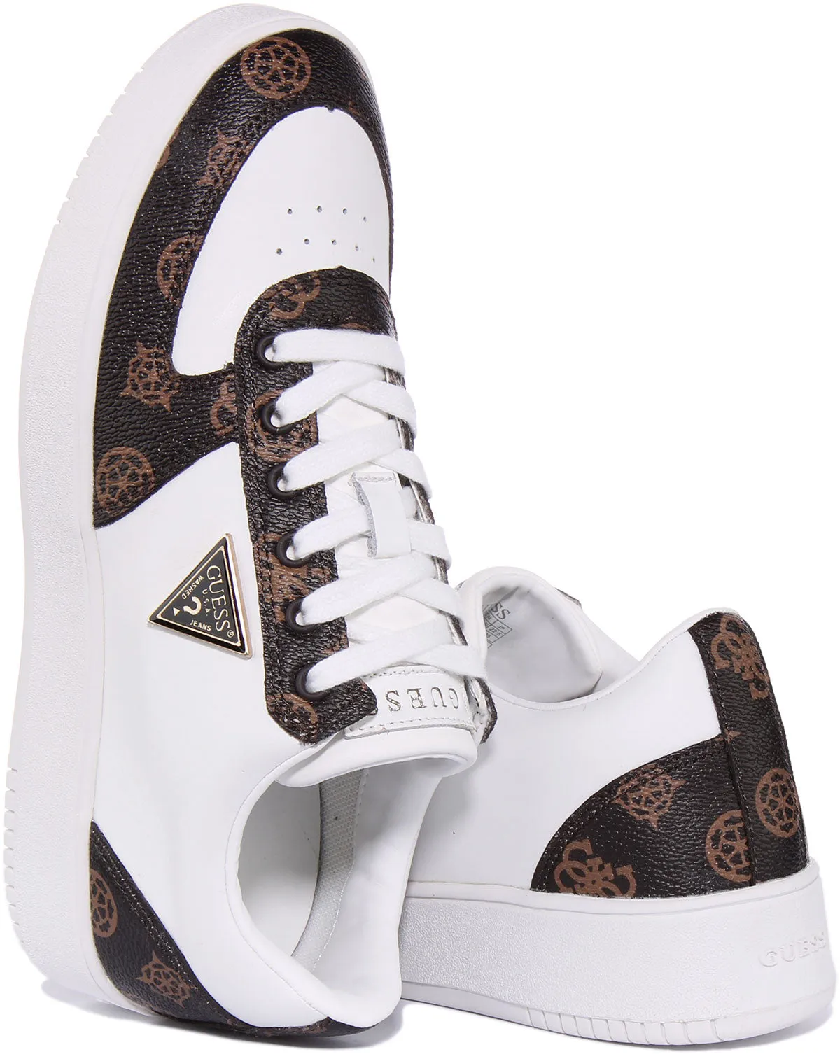 Guess Sidny Zapatillas de deporte con cordones inspiradas en el baloncesto para mujer en negro