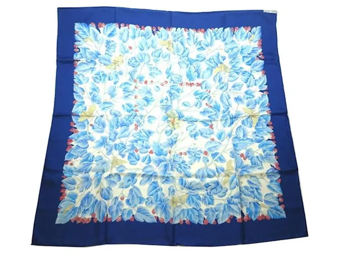 Hermès Carré 90 l'ARBRE de SOiE Bufanda de Seda Azul Multicolor 