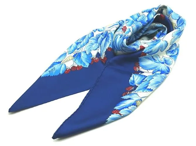 Hermès Carré 90 l'ARBRE de SOiE Bufanda de Seda Azul Multicolor 