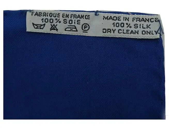 Hermès Carré 90 l'ARBRE de SOiE Bufanda de Seda Azul Multicolor 