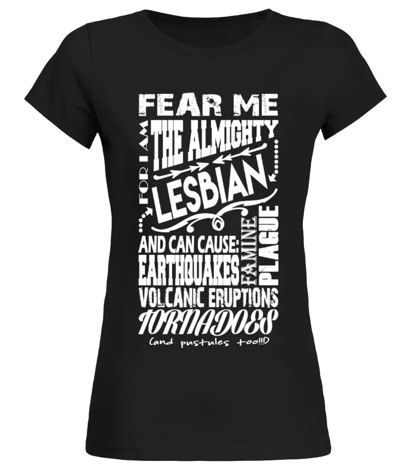 Hoodies and Tees "Almighty Lesbian" Camiseta cuello redondo Mujer
