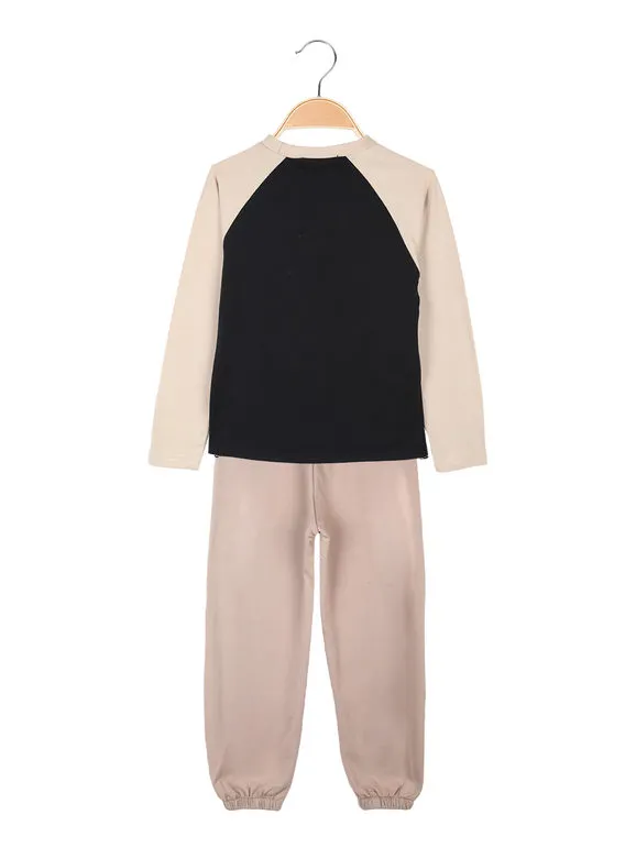 Injuly Conjunto niña 2 piezas camiseta + pantalón