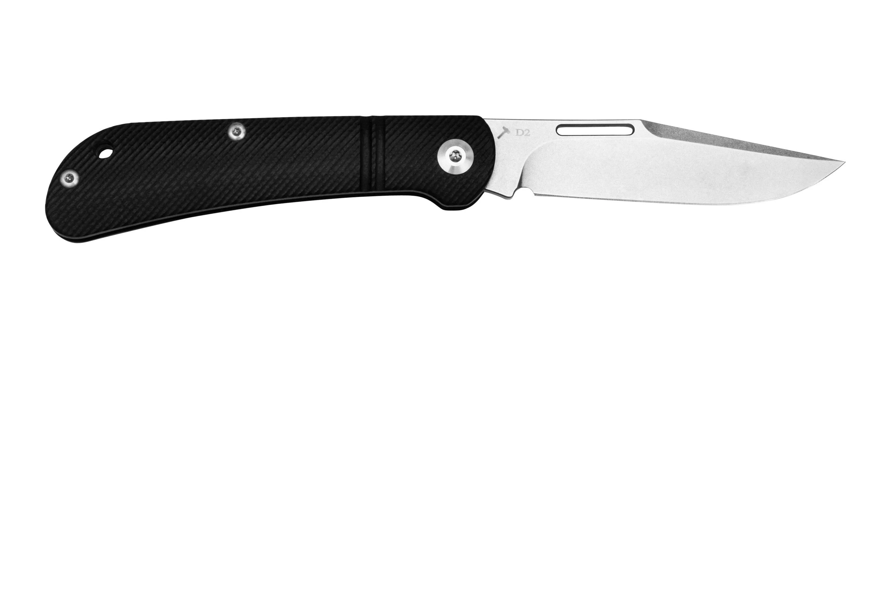 J.E. Made Lanny's Clip, Black G10, D2 navaja slipjoint