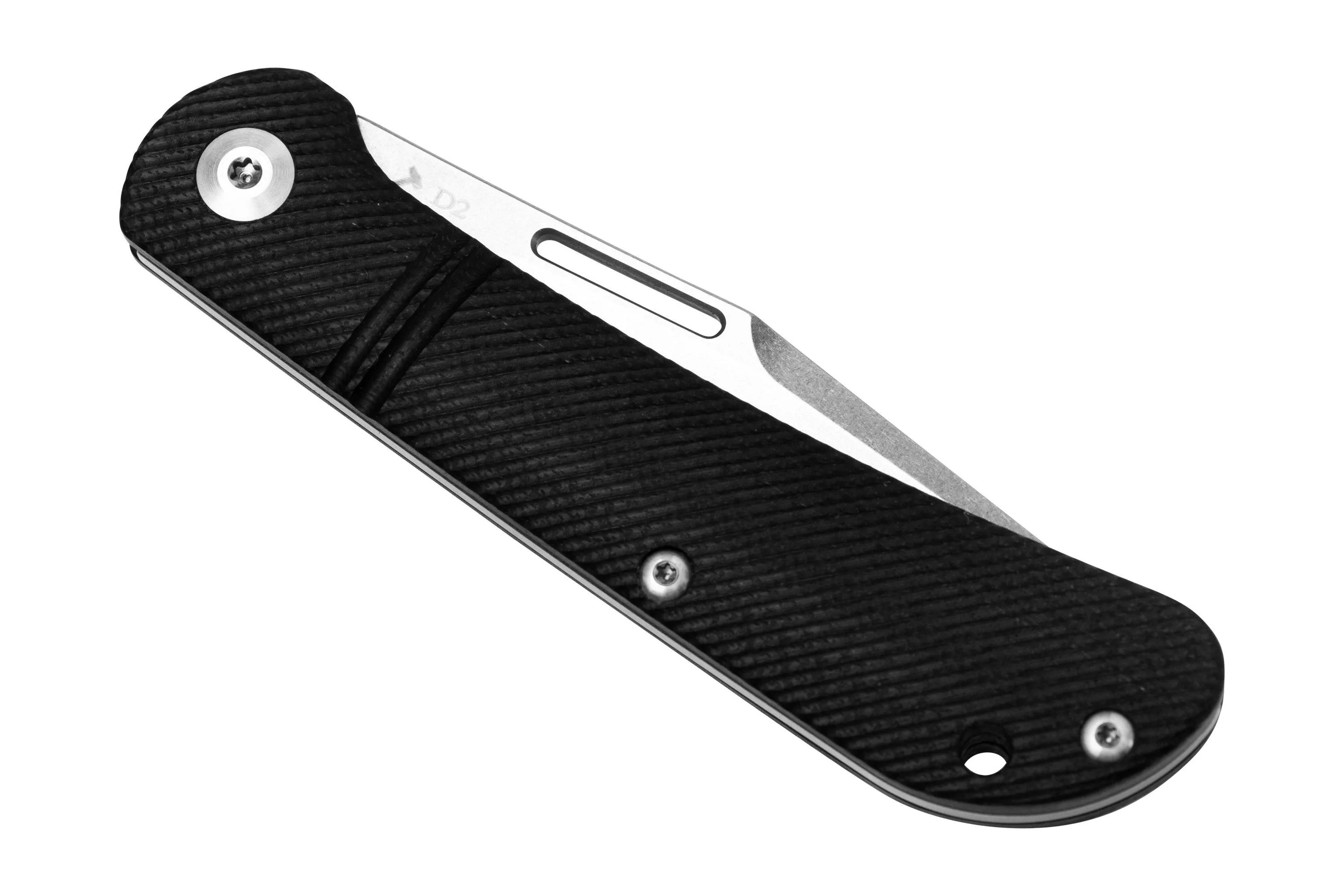 J.E. Made Lanny's Clip, Black G10, D2 navaja slipjoint