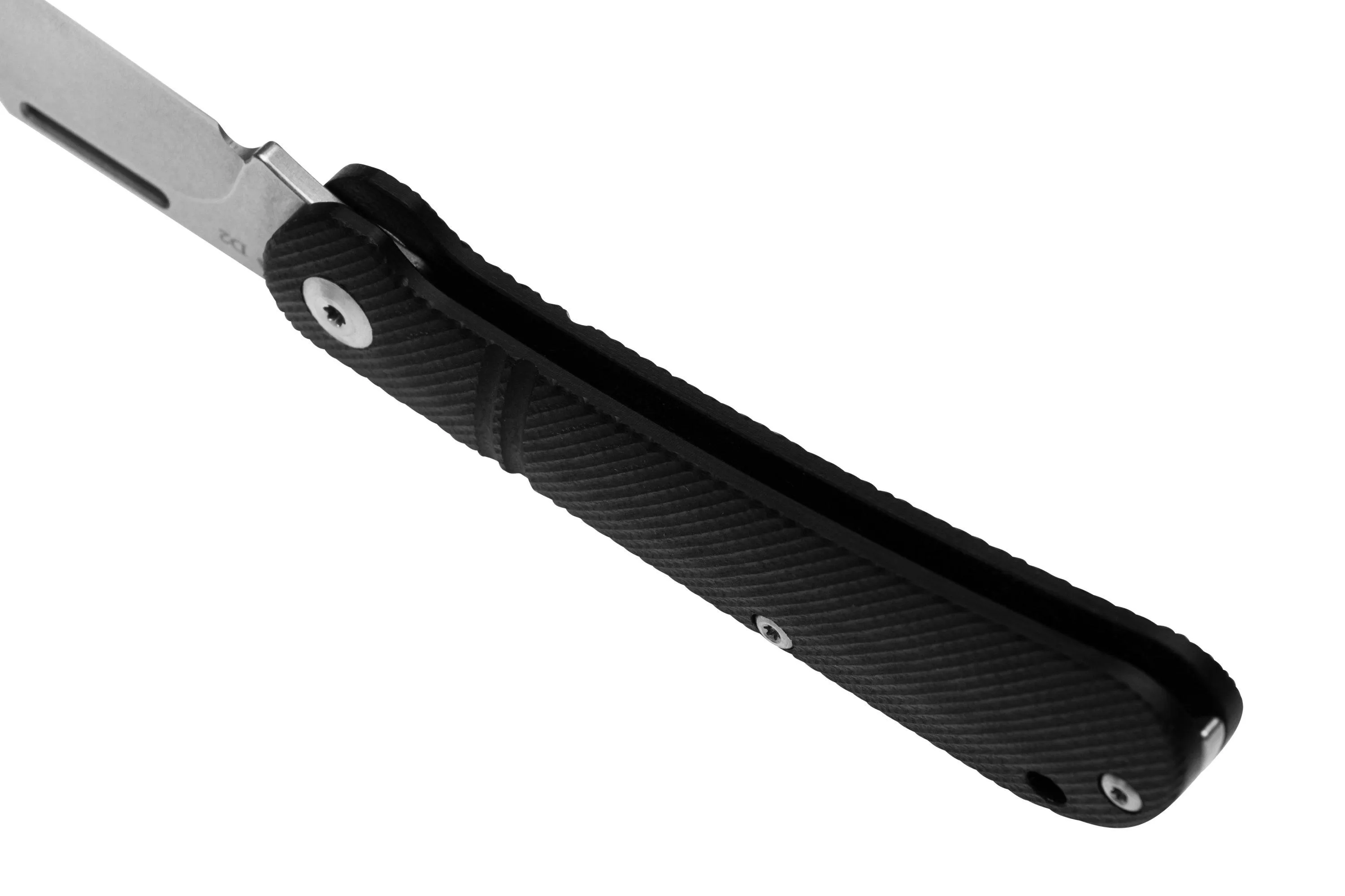 J.E. Made Lanny's Clip, Black G10, D2 navaja slipjoint