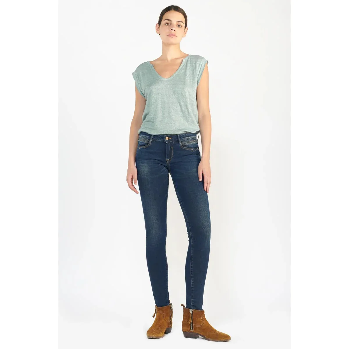 JEANS PUSHUP SLIM PULP, LARGO 34