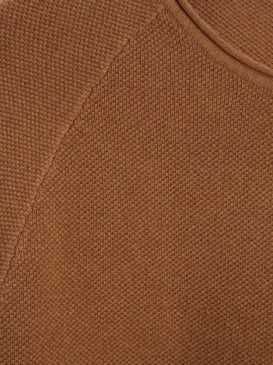 Jersey hombre cuello redondo algodón naranja Hill