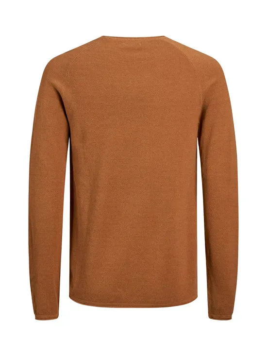 Jersey hombre cuello redondo algodón naranja Hill