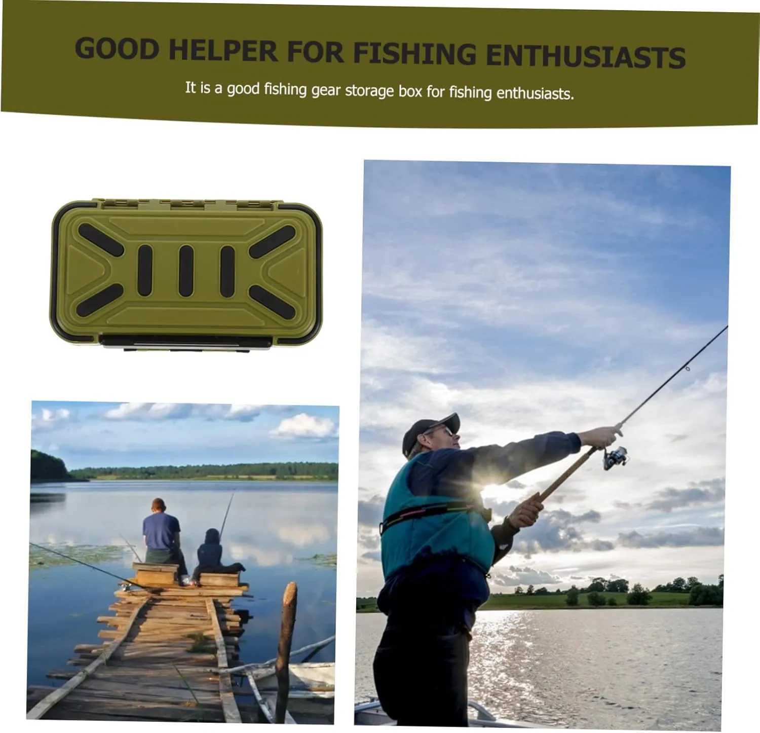 Kisangel Caja De Pesca Gran Contenedor De Almacenamiento Cubo De Cebo Flotante Recipientes Transparentes para Organizar Contened