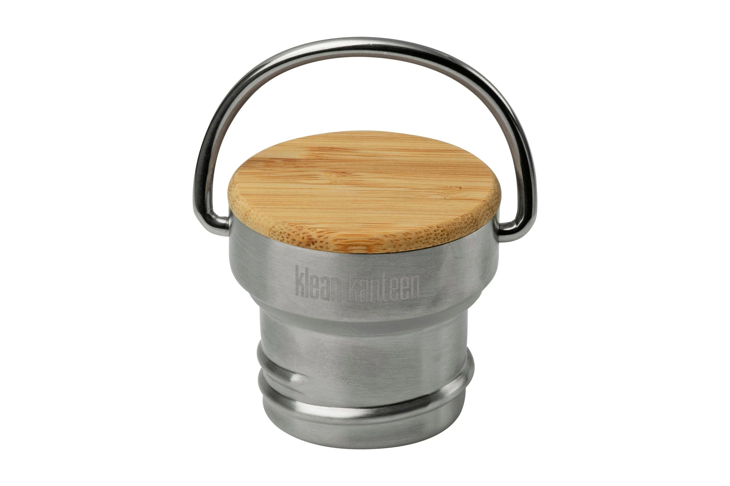 Klean Kanteen Stainless Bamboo Cap, tapón antifugas, acero inoxidable y bambú