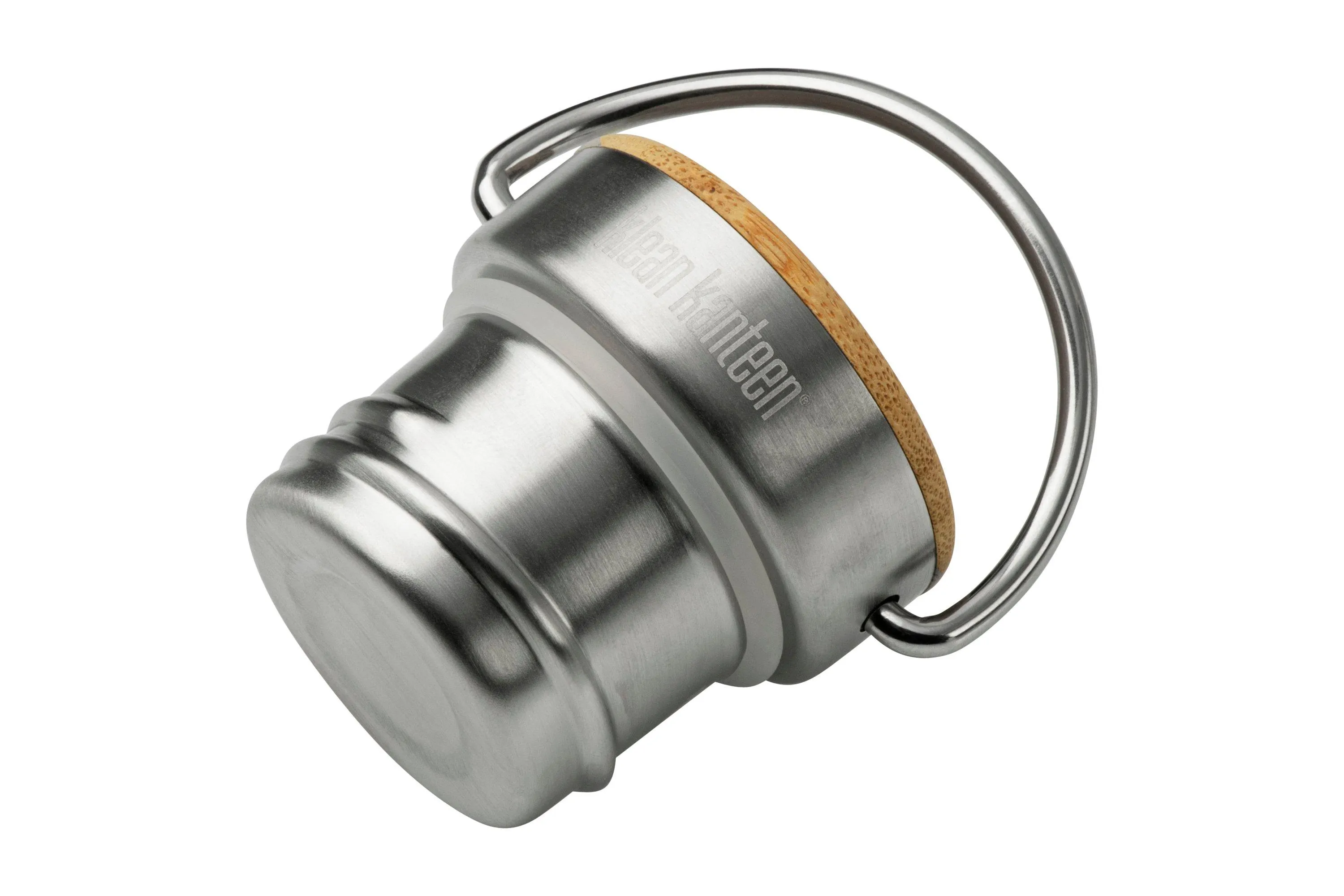 Klean Kanteen Stainless Bamboo Cap, tapón antifugas, acero inoxidable y bambú