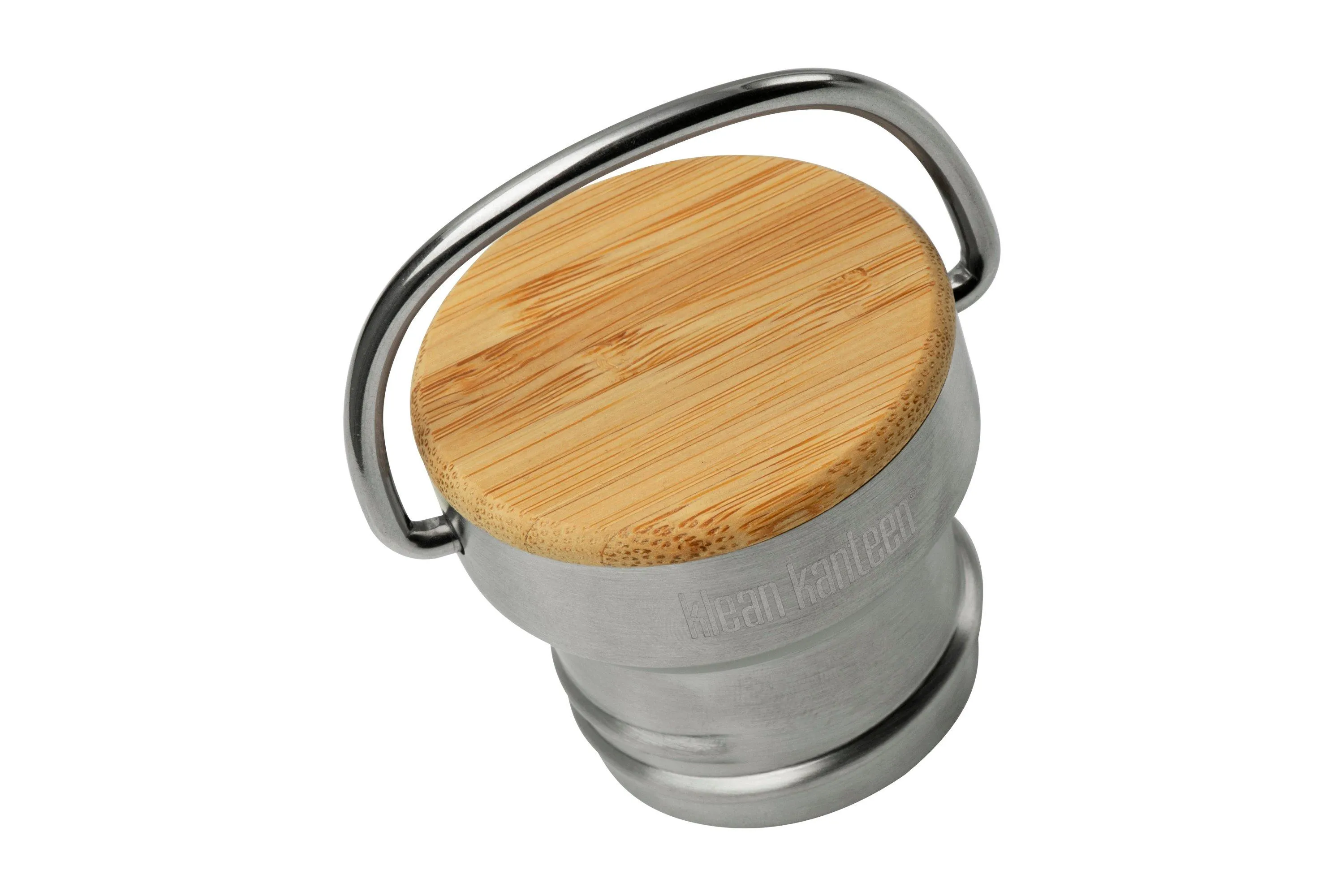 Klean Kanteen Stainless Bamboo Cap, tapón antifugas, acero inoxidable y bambú
