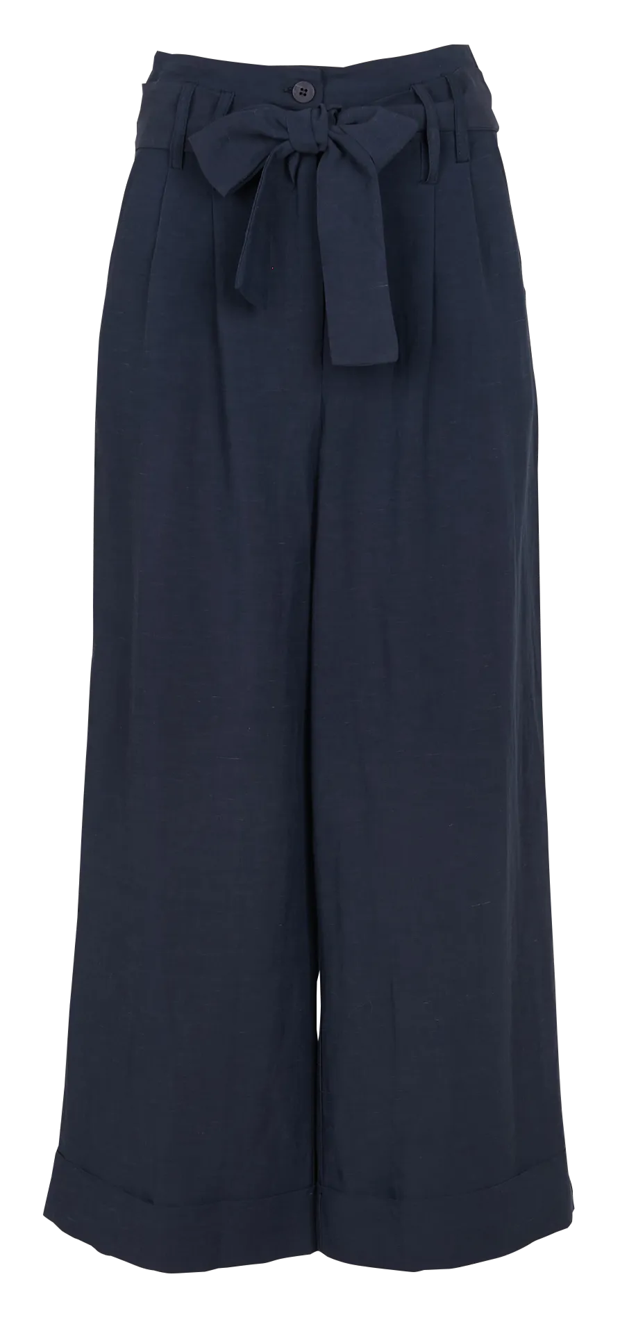 LA FEE MARABOUTEE Pantalón holgado de talle alto en azul