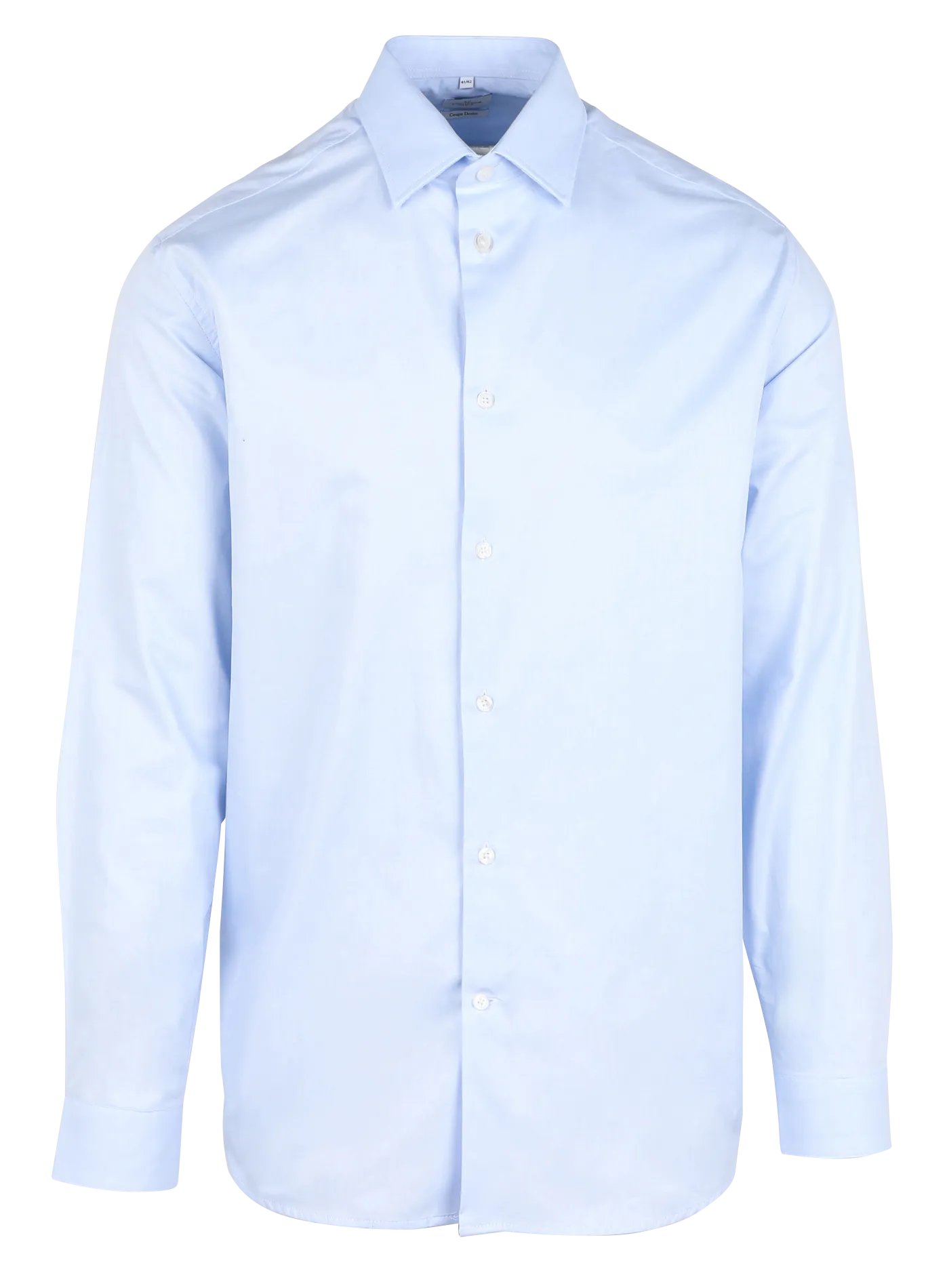 LAAVE  CAMISA RECTA DE ALGODóN CON CUELLO CLáSICO EN AZUL