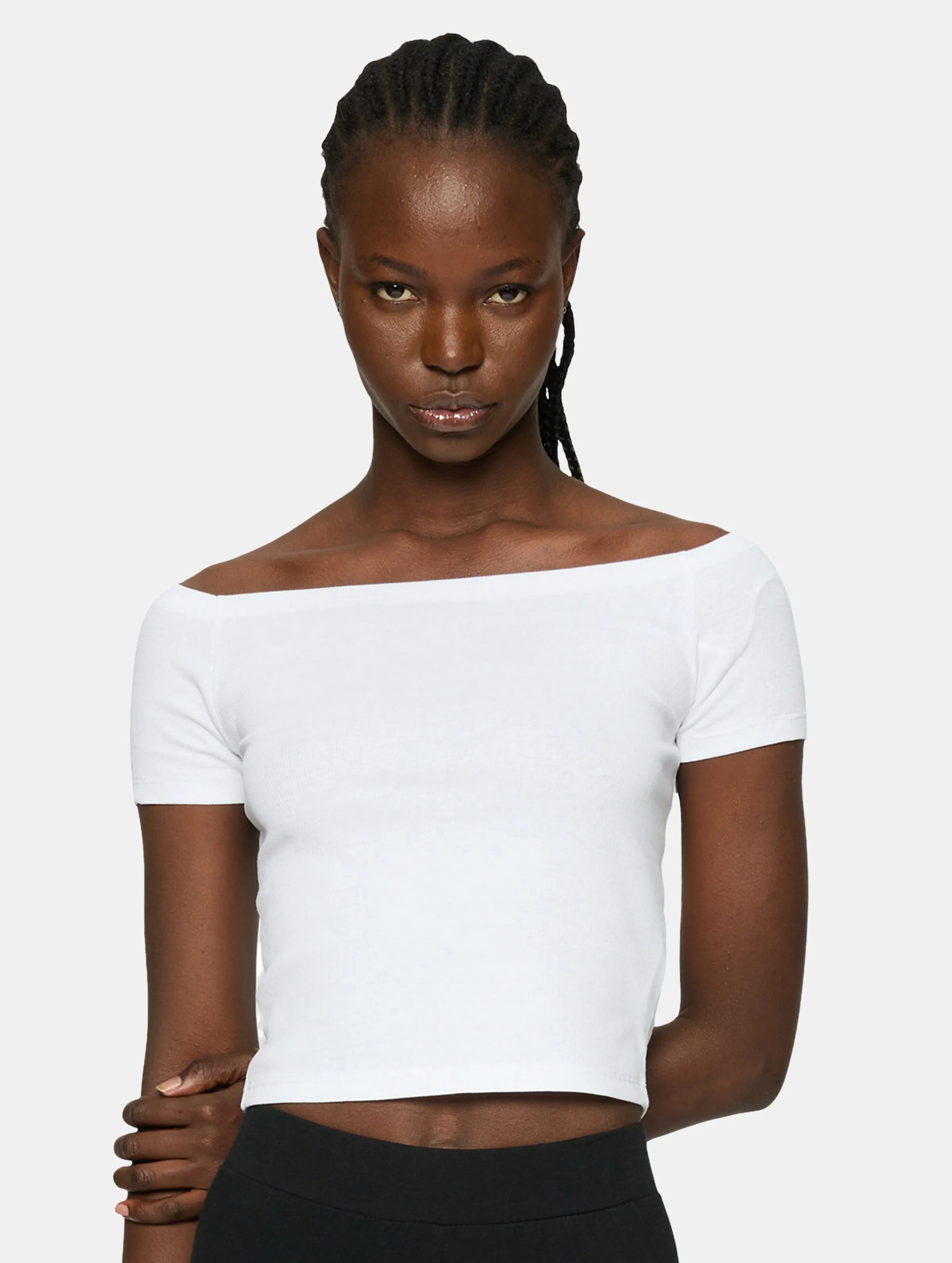Ladies Organic Off Shoulder Rib 2 Pack