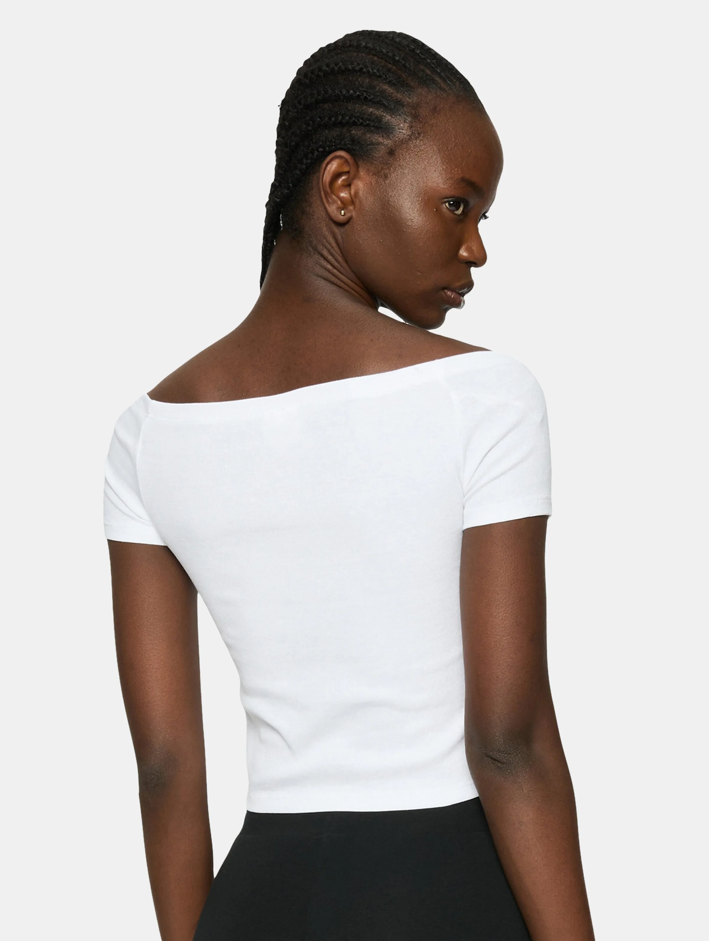Ladies Organic Off Shoulder Rib 2 Pack