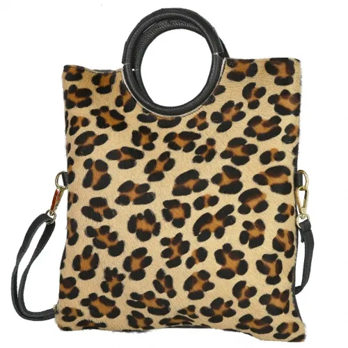 L&R SHOES 0652 Bolso de piel animal print para muj