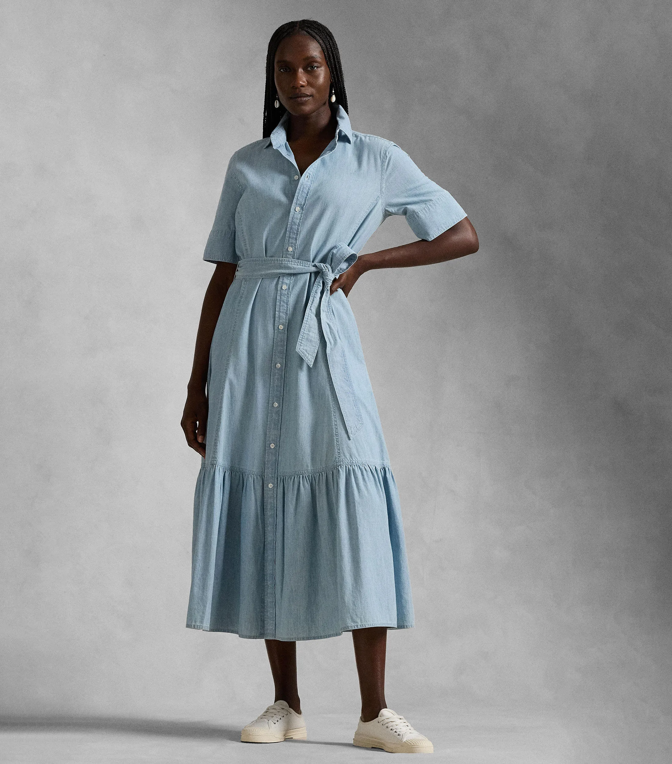 Lauren Ralph Lauren Vestido maxi en mezclilla Mujer