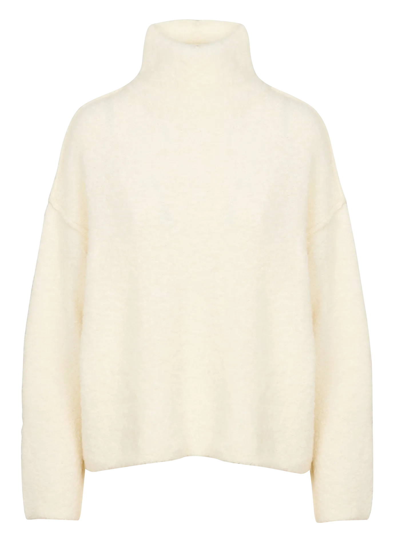 LE TEMPS DES CERISES TELA  JERSEY DE CUELLO ALTO DE SHERPA EN BLANCO