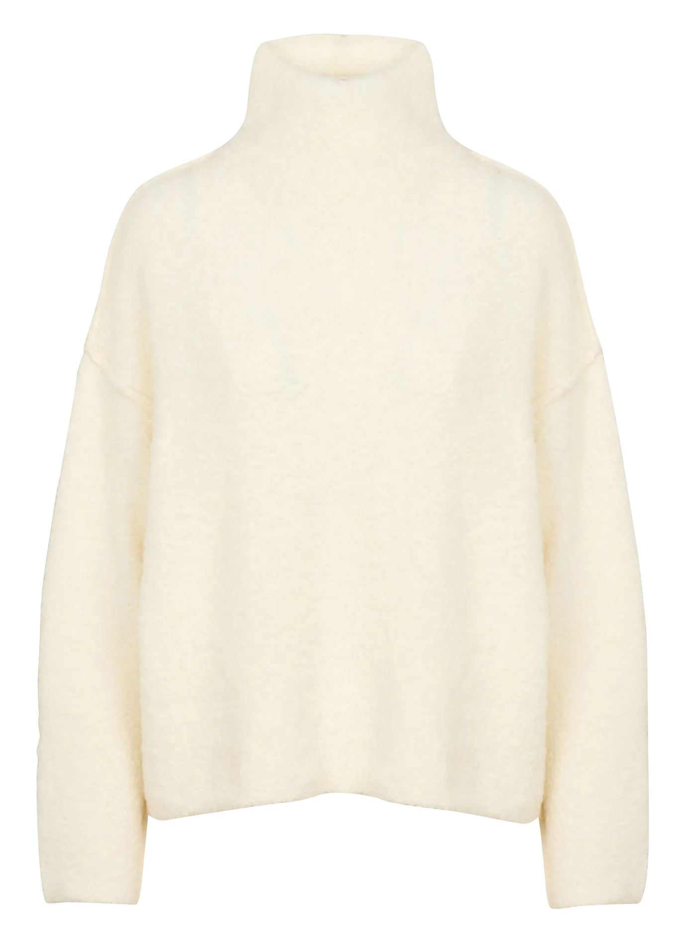 LE TEMPS DES CERISES TELA  JERSEY DE CUELLO ALTO DE SHERPA EN BLANCO