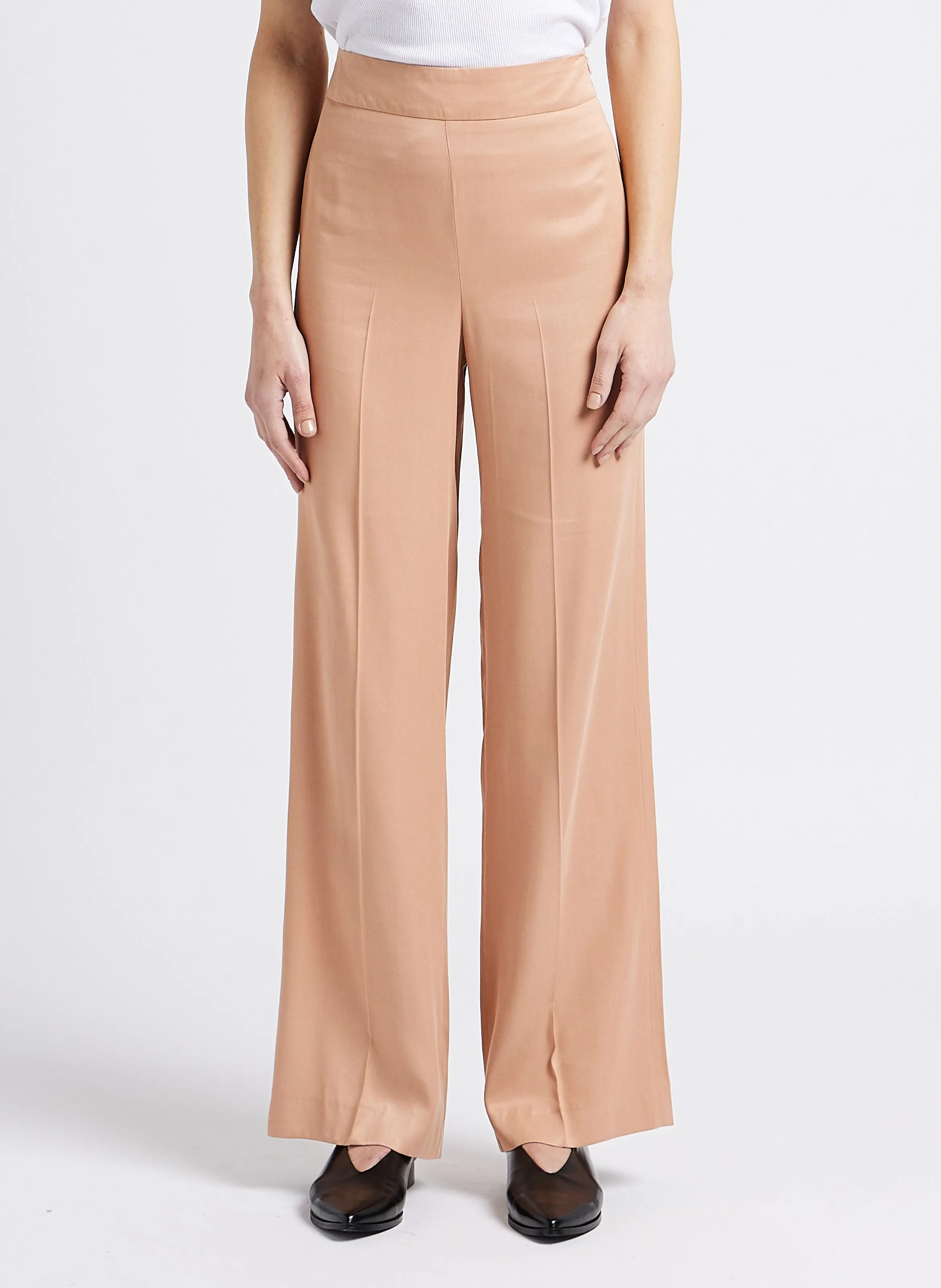 LIVIA BIS  PANTALóN ANCHO DE TIRO ALTO EN ROSA