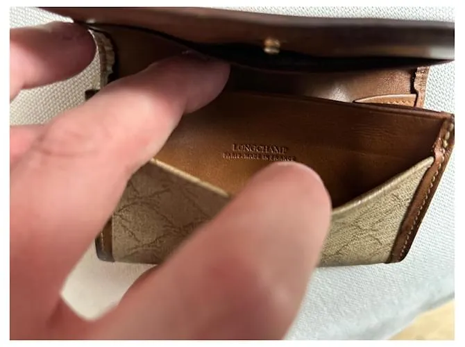 Longchamp Cartera, billetes, tarjetas Castaño Beige 