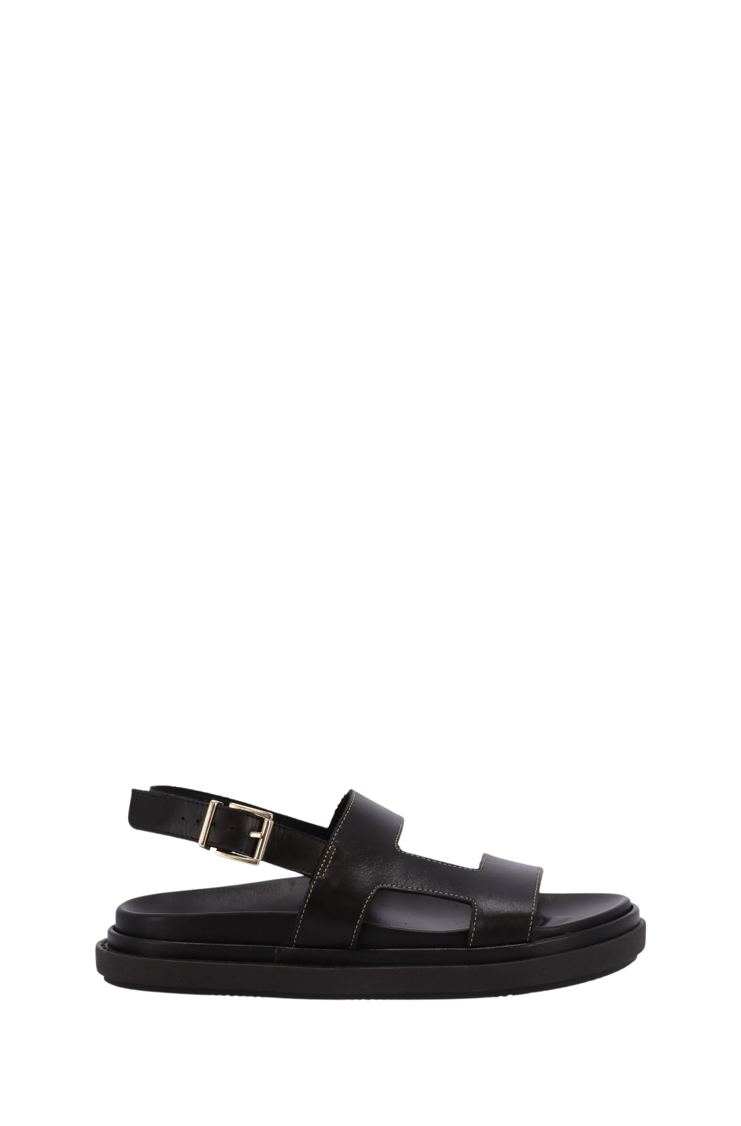 Lorelei Black Leather Sandals