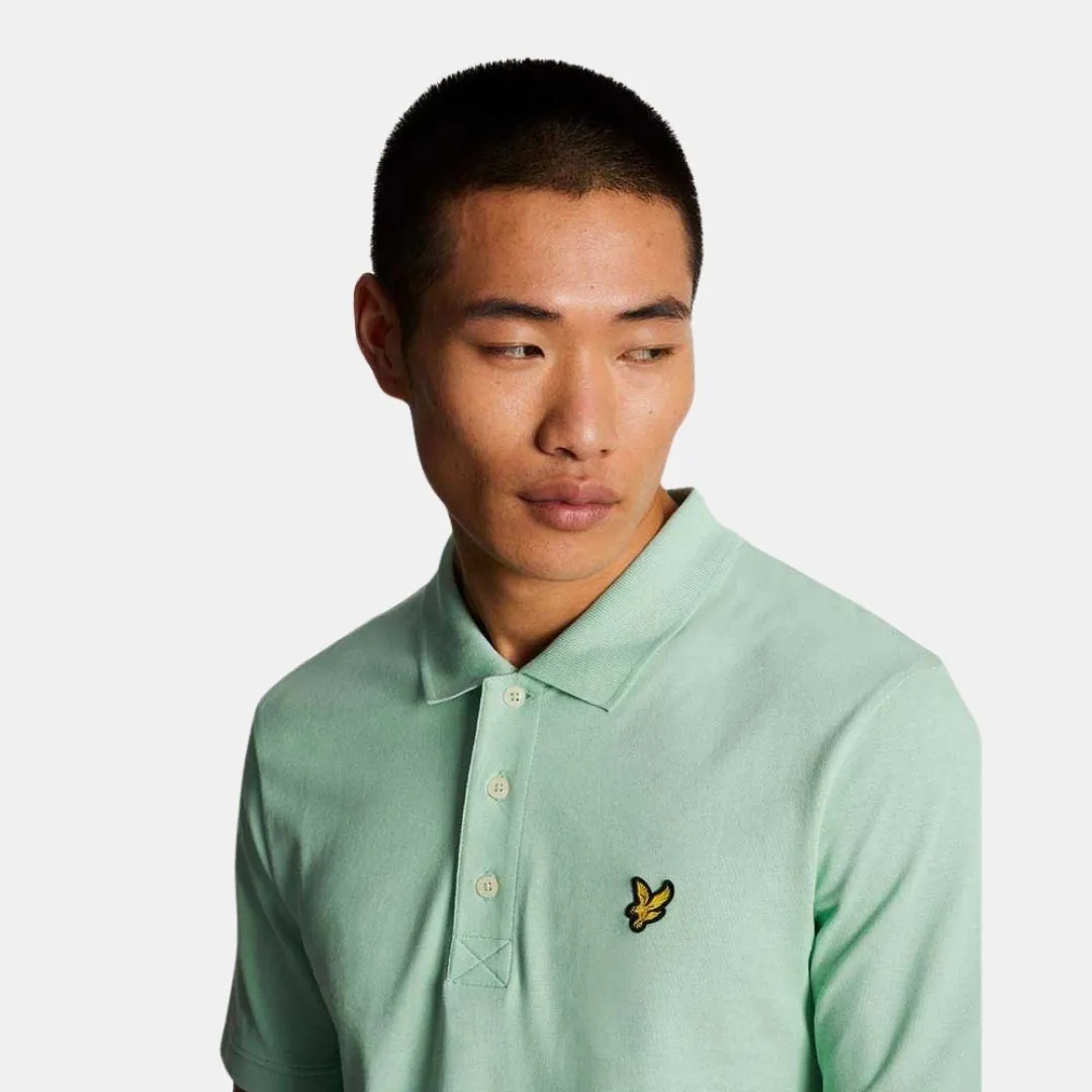 Lyle & Scott Plain Polo Shirt Turquoise Shadow