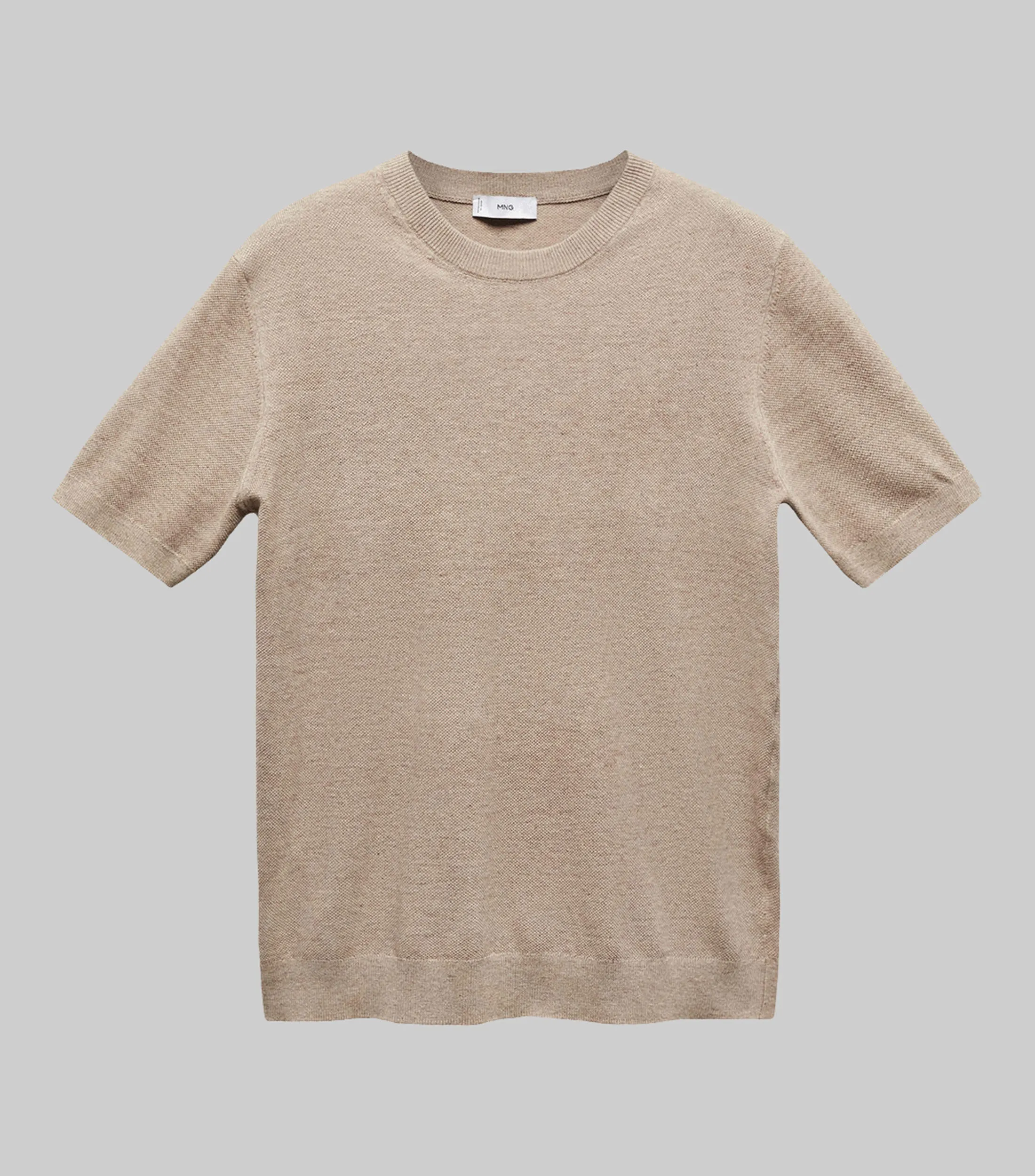 Mango Playera de cuello redondo y manga corta Hombre